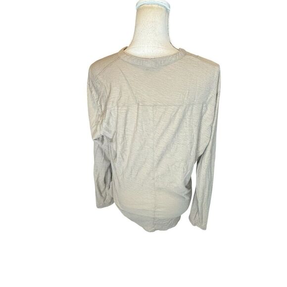 James Perse women's Oatmeal button down modal/cotton blend SHIRT Sz 3 - Picture 3 of 5